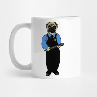 Funny Cop Pug Dog Police Gift Mug